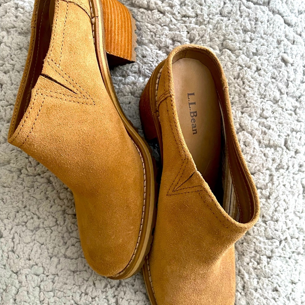 LL Bean Deerfield Mule Slip-Ons, Suede